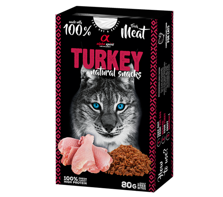 Natural Snacks for Cats - Turkey 80g