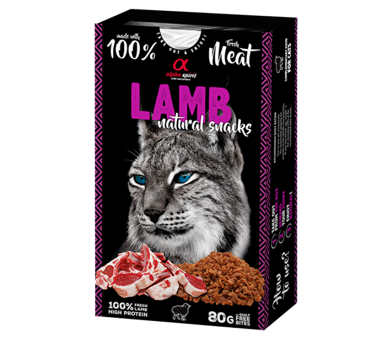 Natural Snacks for Cats - Lamb 80g