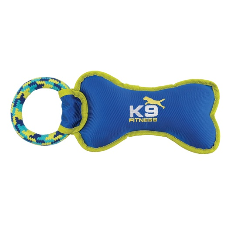 K9 Fitness by Zeus Tough Nylon Bone with Rope Tug