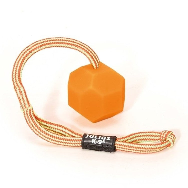 Fluorescent ball with string - Neon orange  diam.6 cm  Soft silicon