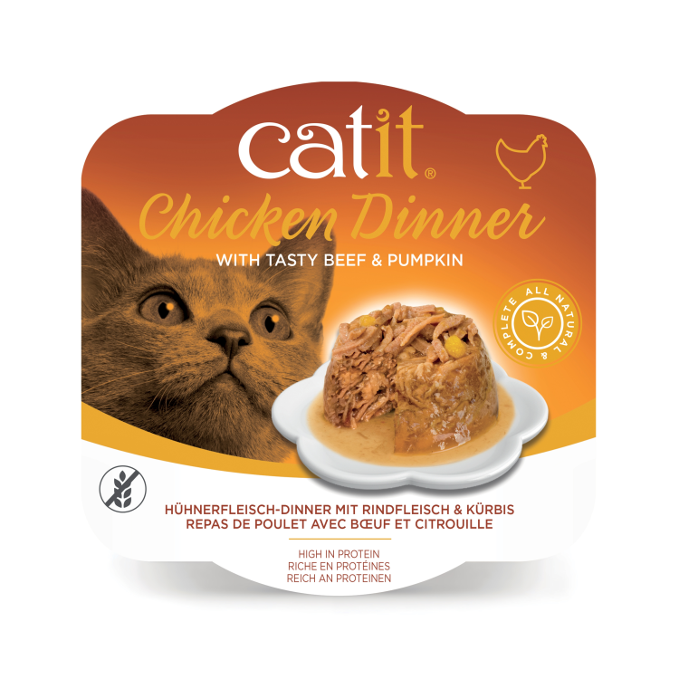 Catit Chicken Dinner, Beef & Pumpkin 80g - 6pcs