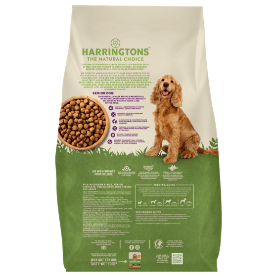 Harringtons Complete Chicken & Rice Senior Dry Dog Food 12kg