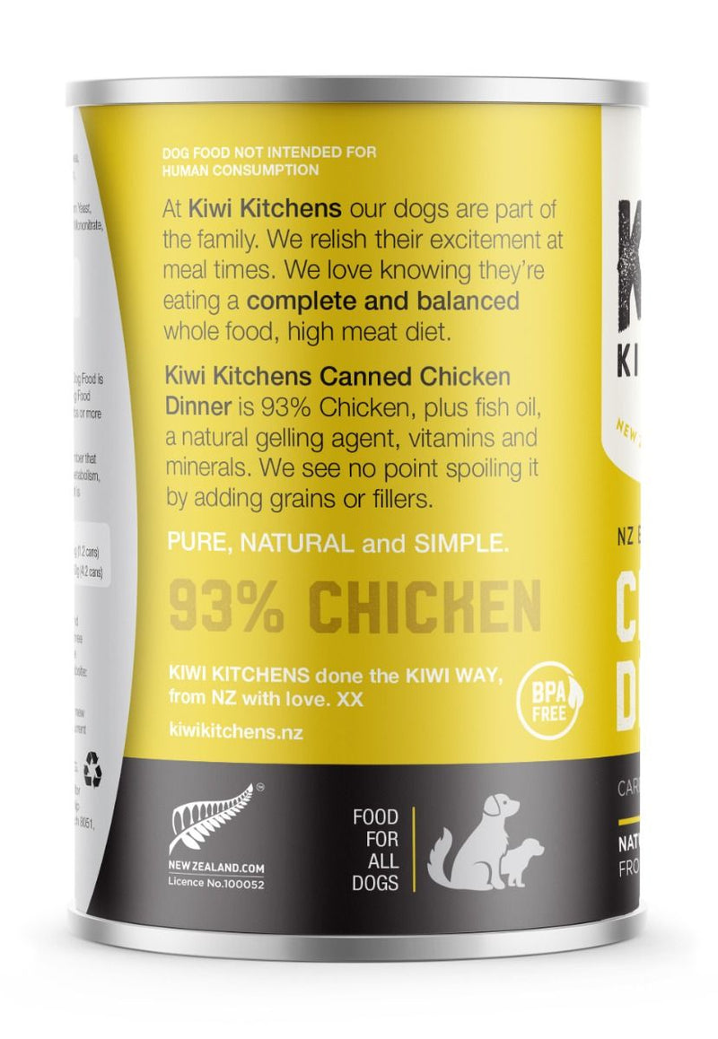 Kiwi Kitchens Barn Raised Chicken Dinner Canned Wet Dog Food