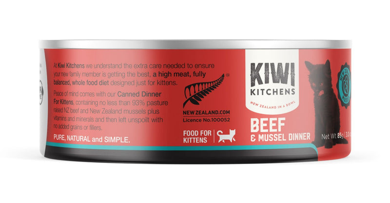 Kiwi Kitchens Beef & Mussel Dinner Canned Wet Kitten Food