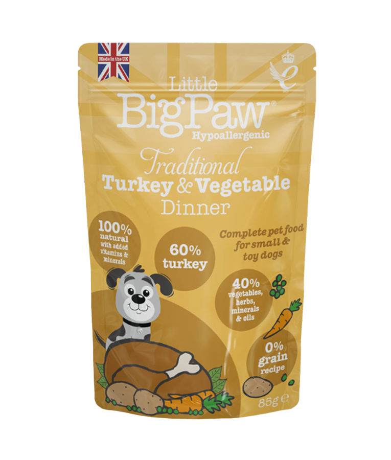 Little BigPaw Traditional Turkey & Vegetable Dinner Wet Dog Food 150g