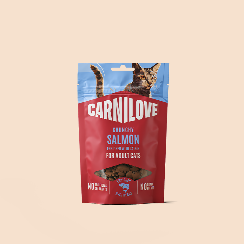 Carnilove Salmon enriched with Catnip Crunchy Snack for Cats 50g