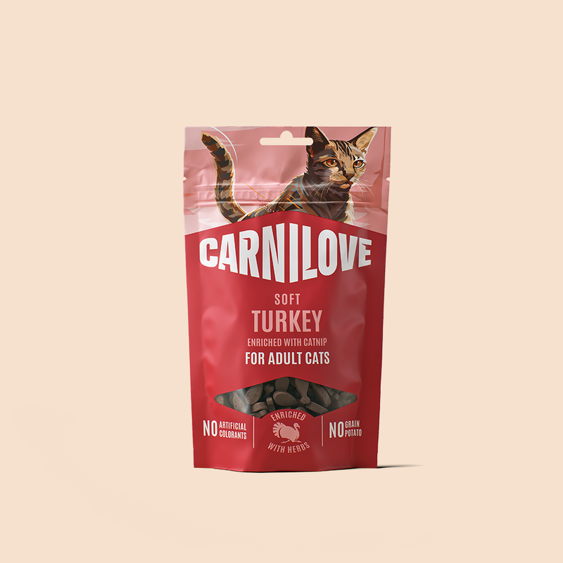 Carnilove Turkey enriched with Catnip Soft Snack for Cats 50g
