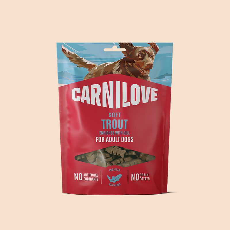 Carnilove Trout enriched with Dill Soft Snack for Dogs 200g
