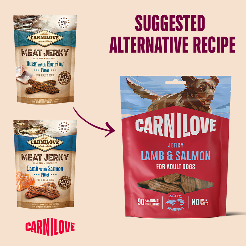 Carnilove Lamb & Salmon Jerky Snack for Dogs 100g