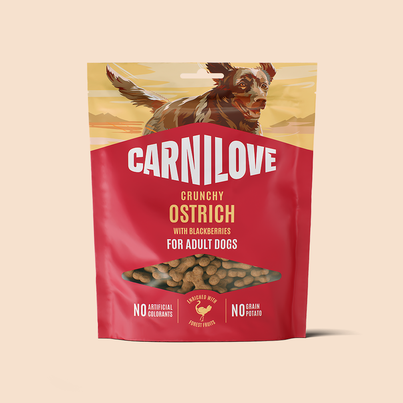 Carnilove Ostrich with Blackberries Crunchy Snack for Dogs 200g
