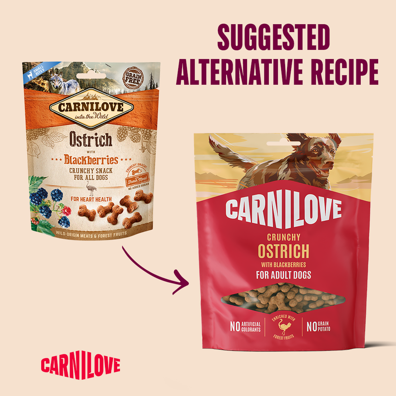 Carnilove Ostrich with Blackberries Crunchy Snack for Dogs 200g