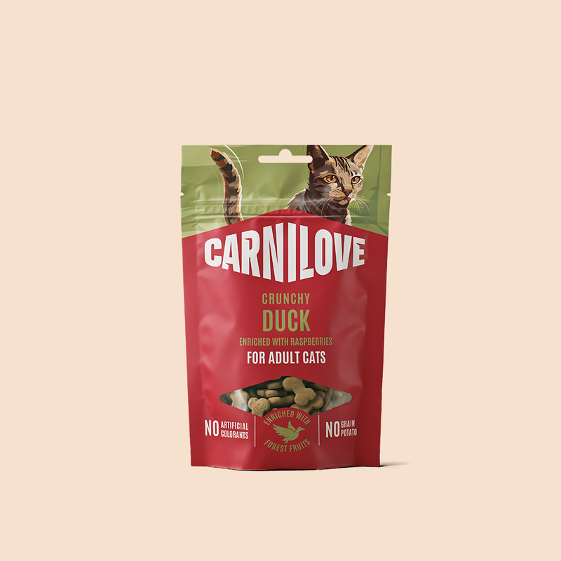 Carnilove Duck enriched with Raspberries Crunchy Snack for Cats 50g