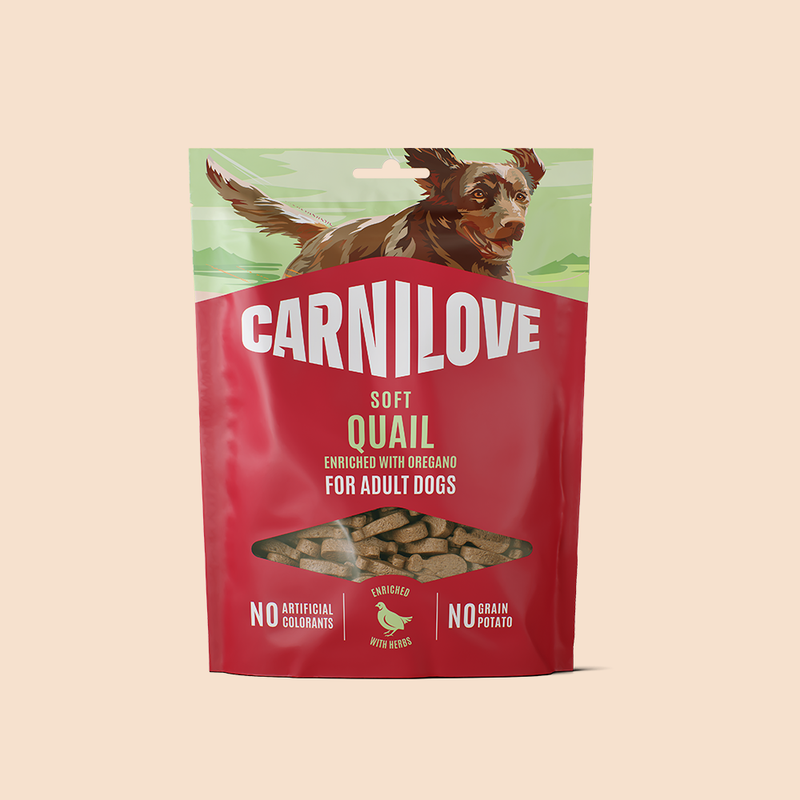 Carnilove Quail enriched with Oregano Soft Snack for Dogs 200g
