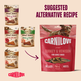 Carnilove Turkey & Venison Jerky Snack for Dogs 100g