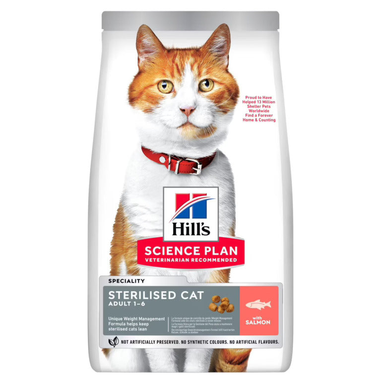 Hill’s Science Plan Sterilised Cat Adult Cat Food With Salmon 1.5kg