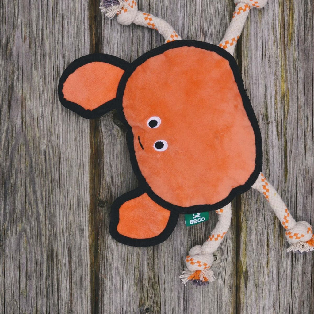 Beco Pets Rough & Tough Crab Recycled Dog Toy