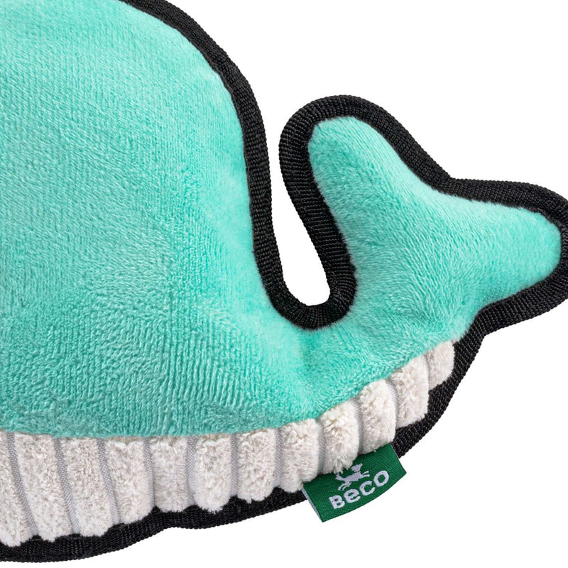 Beco Pets Rough & Tough Whale Recycled Dog Toy