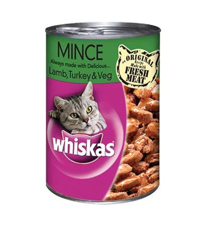 Whiskas Mince Lamb Turkey & Vegetables Wet Cat Food - 400G