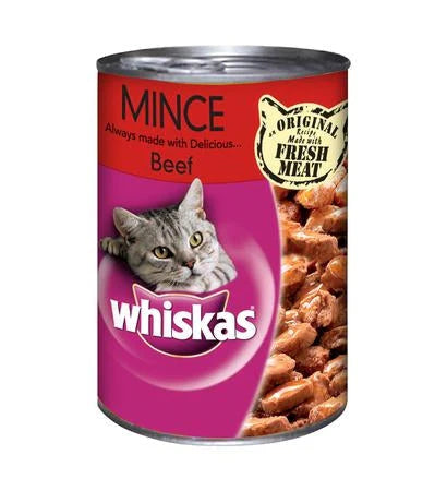 Whiskas Mince Beef Wet Cat Food - 400G