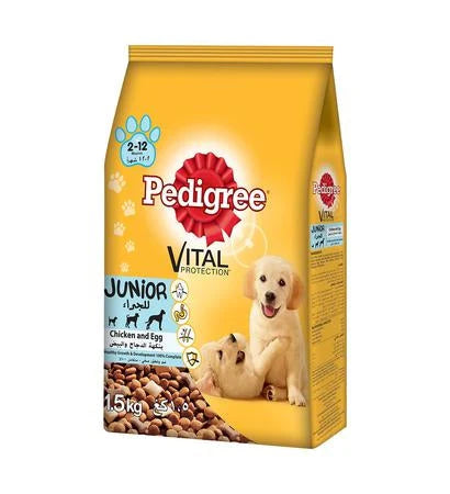 Pedigree Junior Chicken & Eggs Dry Food - 1.5KG