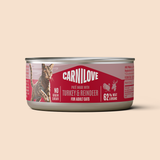 Carnilove Turkey & Reindeer For Adult Cats Wet Food Cans - Box of 12 x 100g