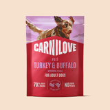 Carnilove Buffalo With Rose Blossom For Adult Dogs Wet Food Pouch - Box of 12 x 300g
