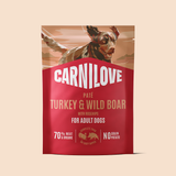 Carnilove Wild Boar With Rosehip For Adult Dogs Wet Food Pouch - Box of 12 x 300g
