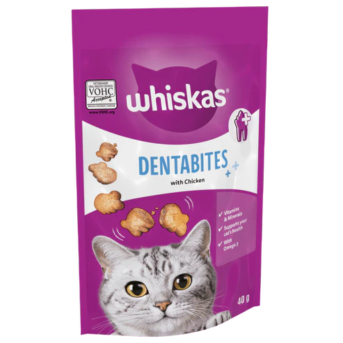 Whiskas DentaBites with Chicken Cat Treats - 40G