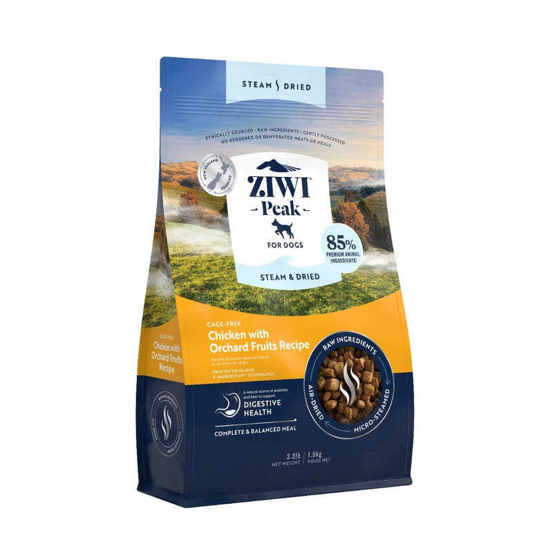 ZIWI Peak Steam & Dried Cage-Free Chicken with Orchard Fruits Recipe Dry Dog Food