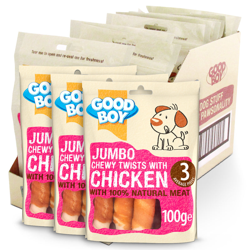 Jumbo Chicken Chewy Twists 100g