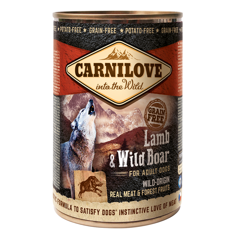 Carnilove Lamb & Wild Boar For Adult Dogs Wet Food Cans 400g