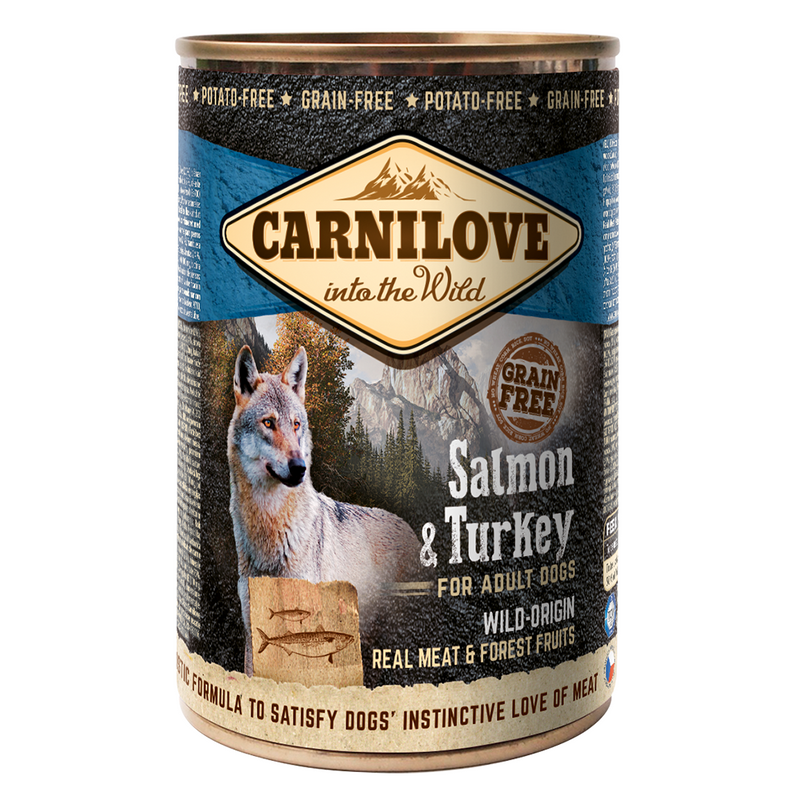 Carnilove Salmon & Turkey For Adult Dogs Wet Food Cans 400g