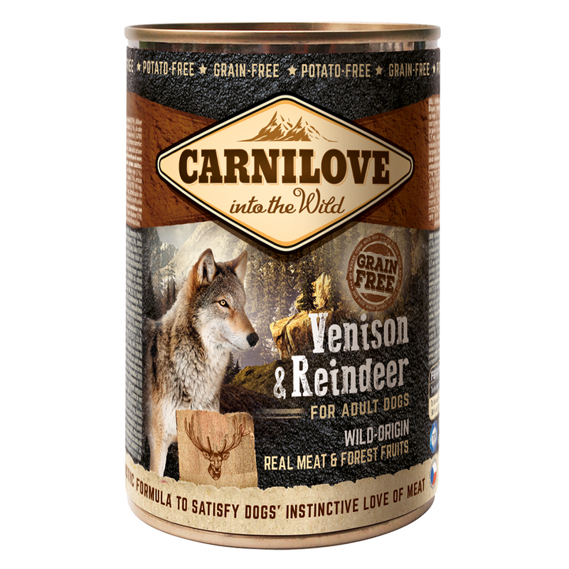 Carnilove Venison & Reindeer For Adult Dogs Wet Food Cans 400g