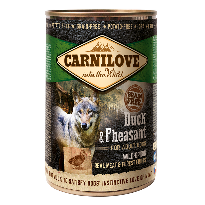 Carnilove Duck & Pheasant For Adult Dogs Wet Food Cans 400g
