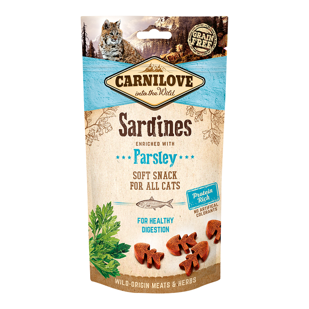 Carnilove Sardine Enriched With Parsley Soft Snack For Cats 50g