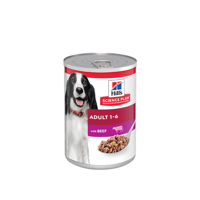 Hill's Science Plan Adult Dog Food With Beef (12x370g)