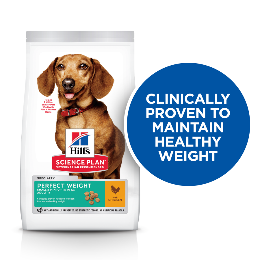 Hill’s Science Plan Perfect Weight Small & Mini Adult Dog Food With Chicken 1.5kg