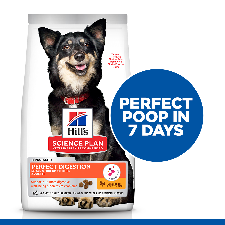 Hill’s Science Plan Perfect Digestion Small & Mini Adult 1+ Dog Food With Chicken & Brown Rice