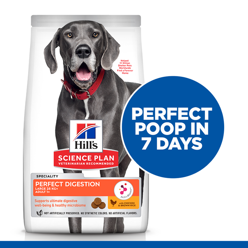 Hill’s Science Plan Perfect Digestion Large Breed Adult 1+ Dog Food With Chicken And Brown Rice 14kg