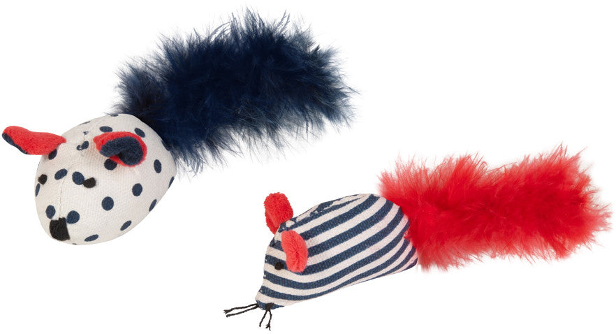 Nautical 2 Pack Mouse with Feather