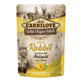Carnilove Rabbit Enriched With Marigold For Kittens Wet Food Pouch 85g