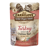 Carnilove Turkey Enriched With Valerian Root For Adult Cats Wet Food Pouch 85g