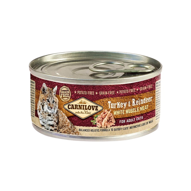 Carnilove Turkey & Reindeer For Adult Cats Wet Food Can 100g